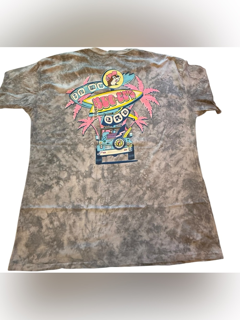 Buc-ee’s In My Buc-ee’s Era Tie Dye Graphic T-Shirt NWT Pink Gray 3XL